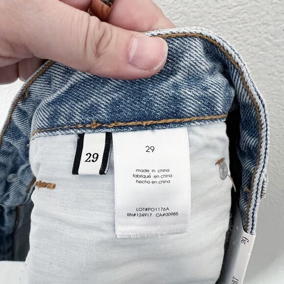 [Rachel Parcell] High Rise Dark Wash Denim Distressed Shorts NWT Button Fly 29 - Picture 11 of 12